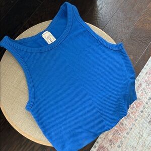 Blue Nikibiki Ribbed Tank Top